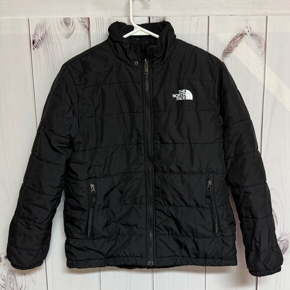 The North Face Reversible Jacket Boys XL (14/16) Black EUC - Picture 1 of 10